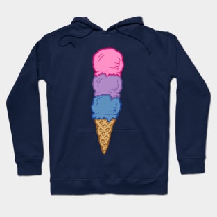 Bi Pride Flag Ice Cream / Sorbet Hoodie